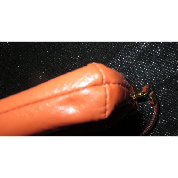 Coach Kristen Coral Patent Leather Flap Large Wristlet Wallet Clutch - Picture 10 of 16